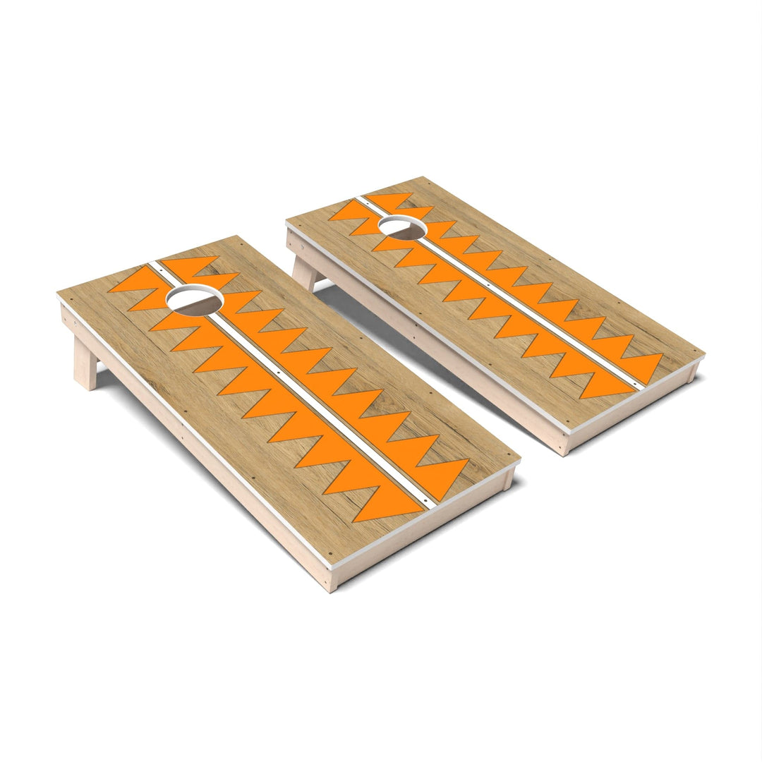 Slick Woody's Cornhole Co. Cornhole Board Burnt Orange Slice Surf Cornhole Boards - All Weather