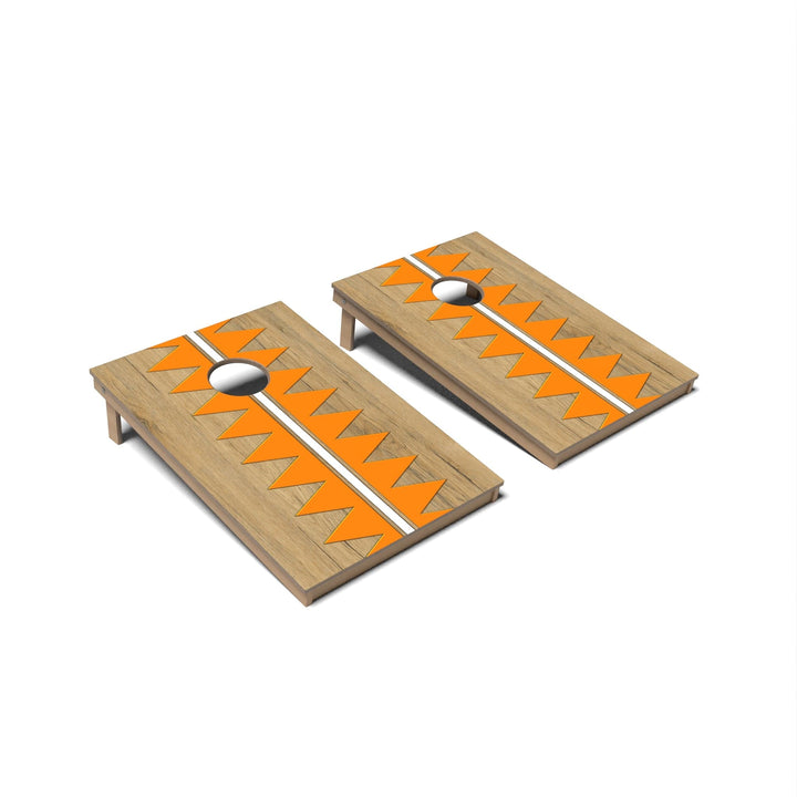 Slick Woody's Cornhole Co. Cornhole Board Burnt Orange Slice Surf Cornhole Boards - Tailgate