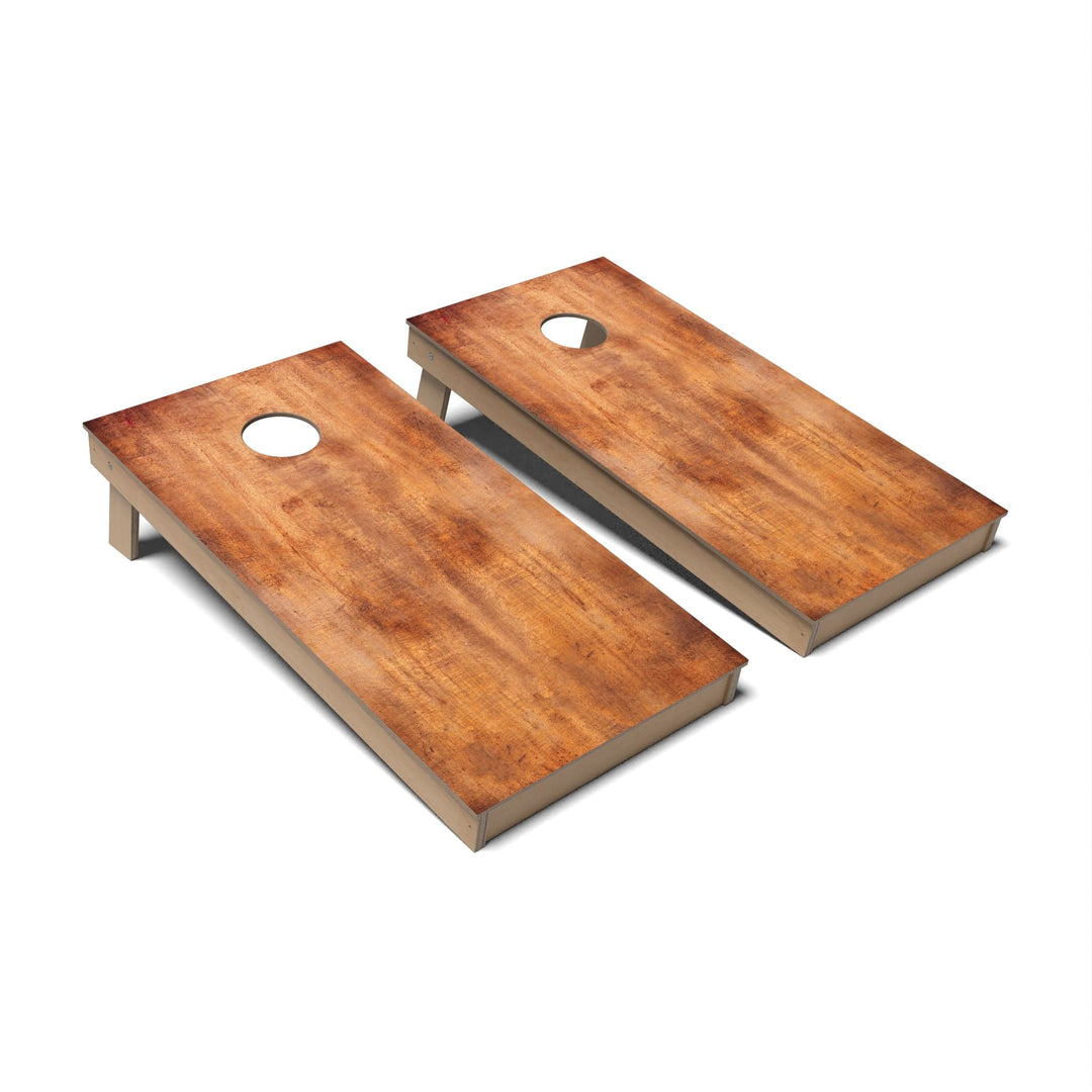 Slick Woody's Cornhole Co. Cornhole Board Burnt Rustic Wood Cornhole Boards - Backyard