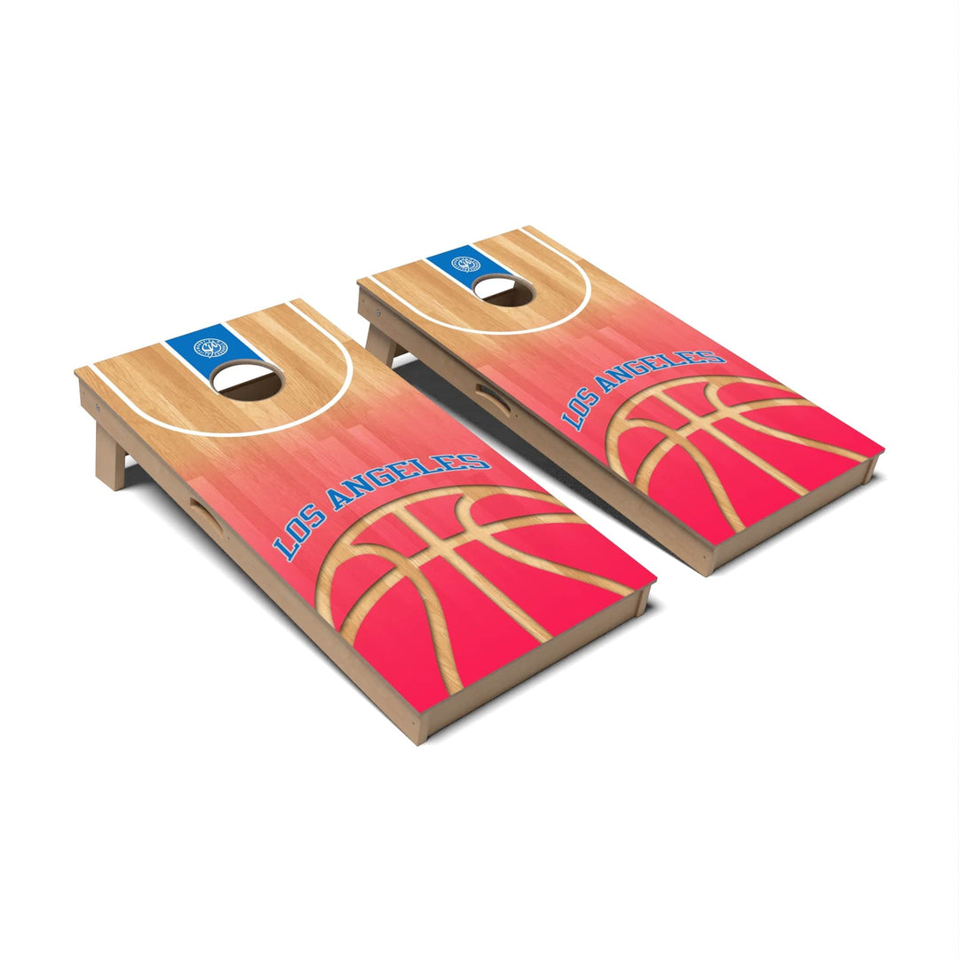 Slick Woody's Cornhole Co. Cornhole Board "C" Basketball Los Angeles Cornhole Boards - Professional Signature