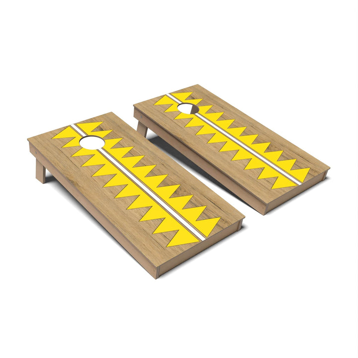 Slick Woody's Cornhole Co. Cornhole Board Canary Yellow Slice Surf Cornhole Boards - Backyard