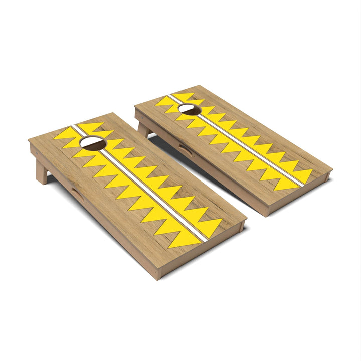 Slick Woody's Cornhole Co. Cornhole Board Canary Yellow Slice Surf Cornhole Boards - Professional Signature