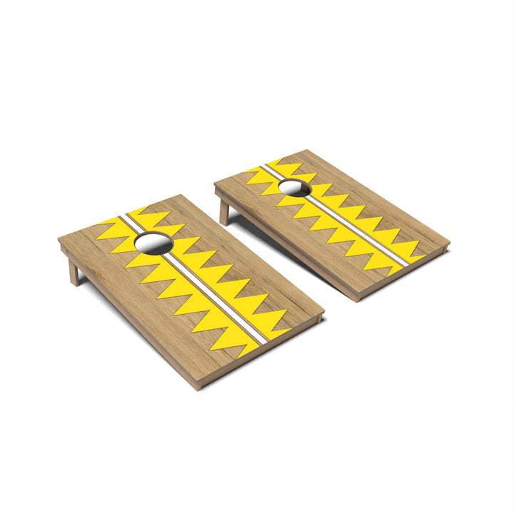 Slick Woody's Cornhole Co. Cornhole Board Canary Yellow Slice Surf Cornhole Boards - Tailgate