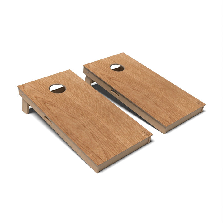 Slick Woody's Cornhole Co. Cornhole Board Cherry 2.0 Natural Wood Cornhole Boards - Professional Signature