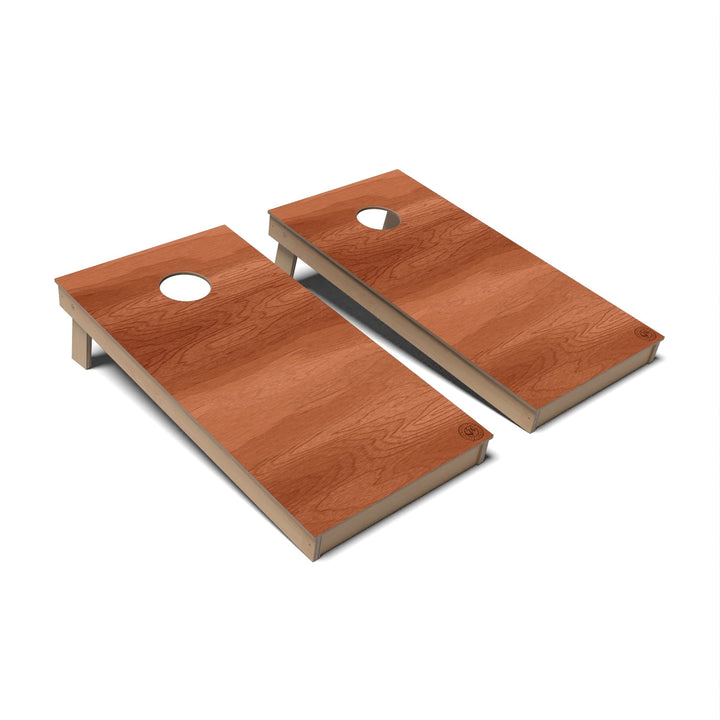 Slick Woody's Cornhole Co. Cornhole Board Cherry Natural Wood Cornhole Boards - Backyard