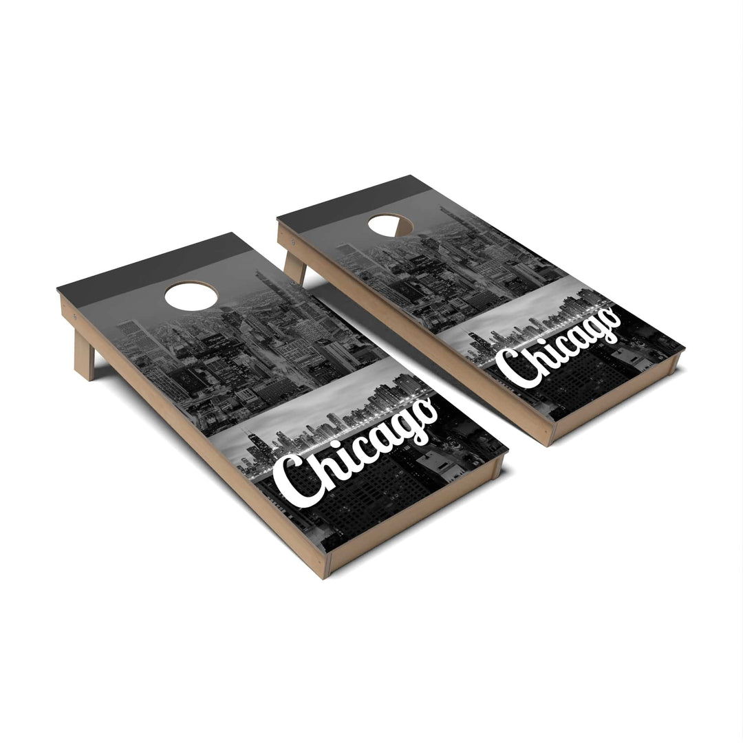 Slick Woody's Cornhole Co. Cornhole Board Chicago City Destinations Cornhole Boards - Backyard