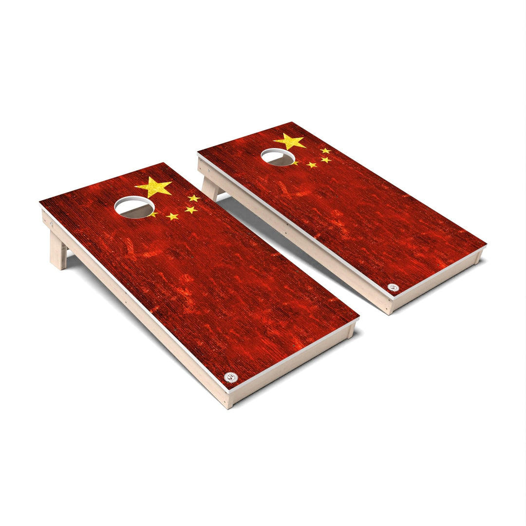 Slick Woody's Cornhole Co. Cornhole Board China International Flag Cornhole Boards - All Weather