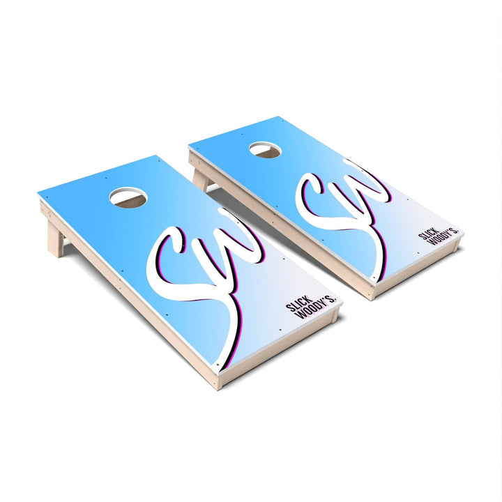 Slick Woody's Cornhole Co. Cornhole Board Circle Logo Miami Vice Cornhole Boards - All Weather