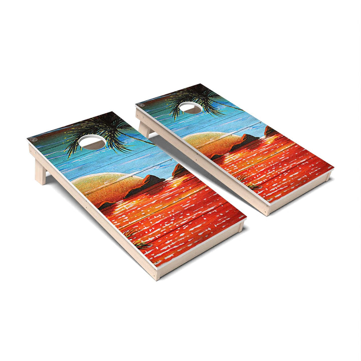 Slick Woody's Cornhole Co. Cornhole Board Coastal Cornhole Boards - All Weather