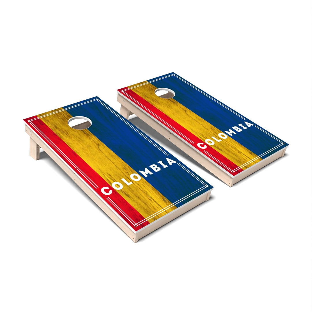 Slick Woody's Cornhole Co. Cornhole Board Colombia International Flag 2.0 Cornhole Boards - All Weather