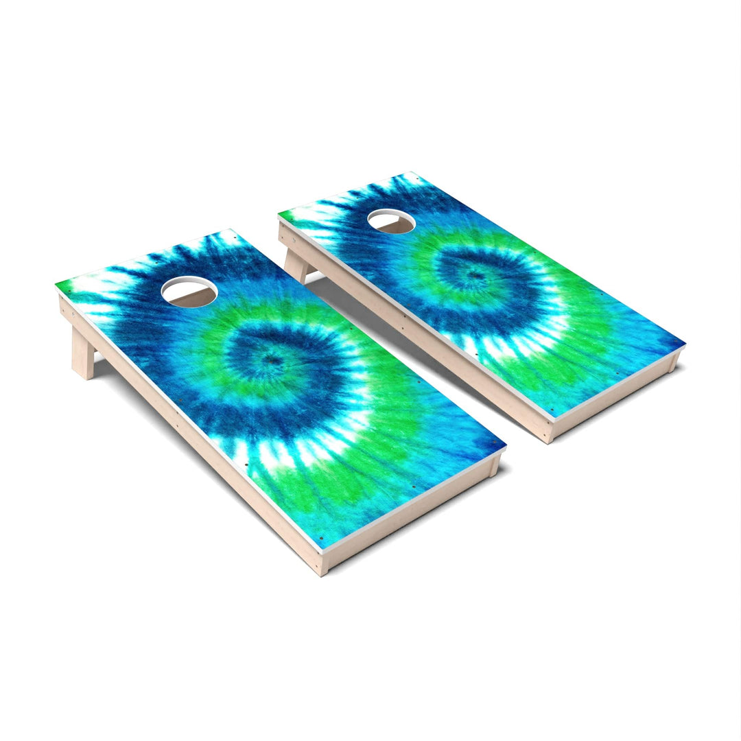 Slick Woody's Cornhole Co. Cornhole Board Cool Swirl Tie Dye Cornhole Boards - All Weather