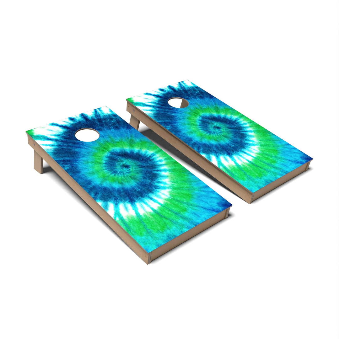 Slick Woody's Cornhole Co. Cornhole Board Cool Swirl Tie Dye Cornhole Boards - Backyard