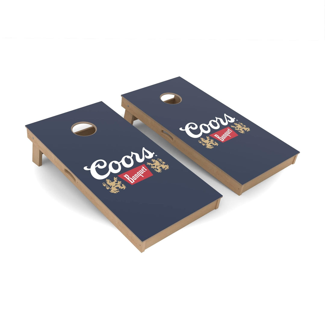 Slick Woody's Cornhole Co. Cornhole Board Coors Banquet Blue MillerCoors Cornhole Boards - Premium Signature