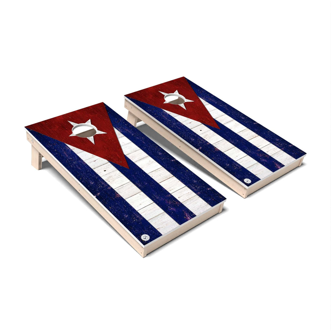 Slick Woody's Cornhole Co. Cornhole Board Cuba International Flag Cornhole Boards - All Weather