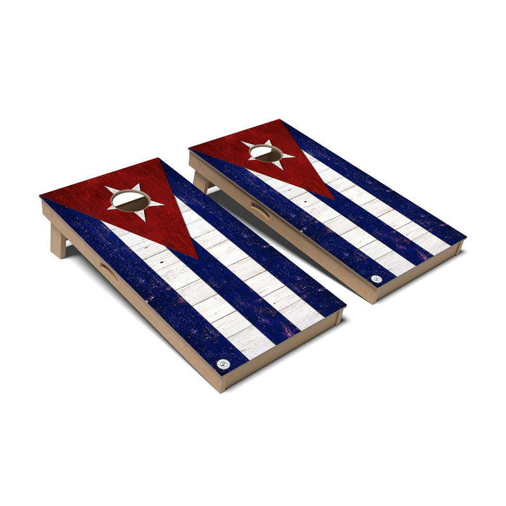 Slick Woody's Cornhole Co. Cornhole Board Cuba International Flag Cornhole Boards - Professional Signature