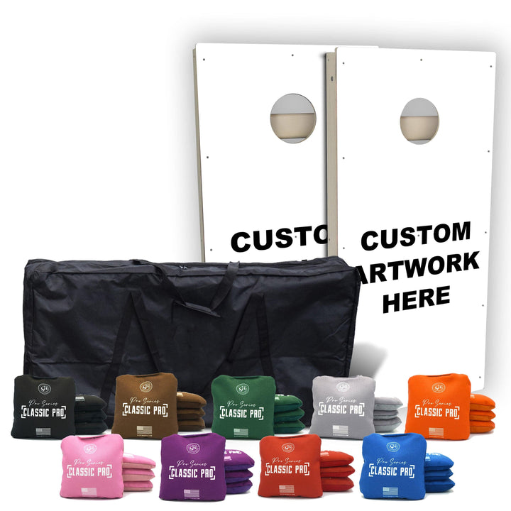 Slick Woody's Cornhole Co. Cornhole Board Custom All Weather Cornhole Set Bundle (Includes Carry Bag & Pro Bags)