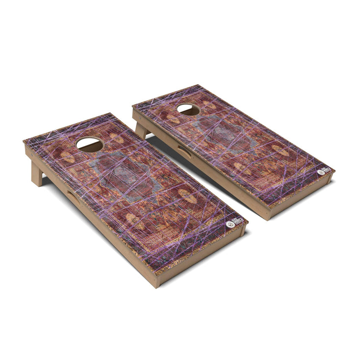 Slick Woody's Cornhole Co. Cornhole Board Cyan Bohemian Cornhole Boards - Professional Signature