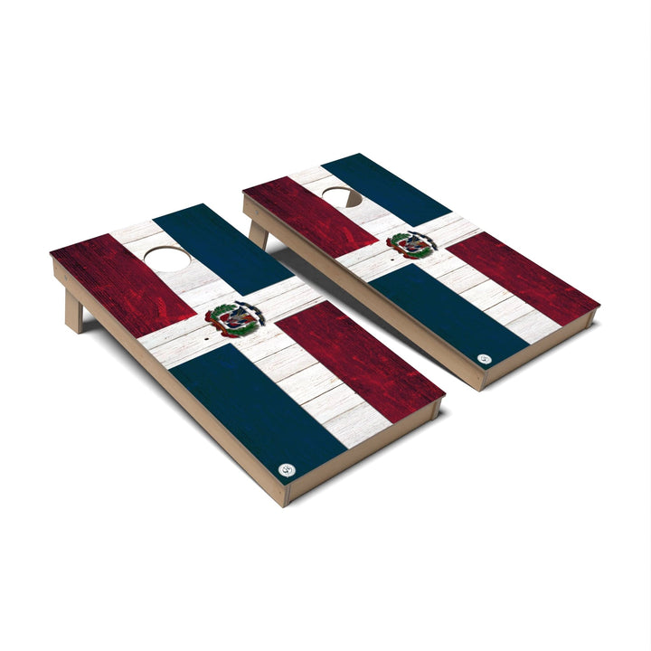 Slick Woody's Cornhole Co. Cornhole Board Dominican Republic International Flag Cornhole Boards - Backyard