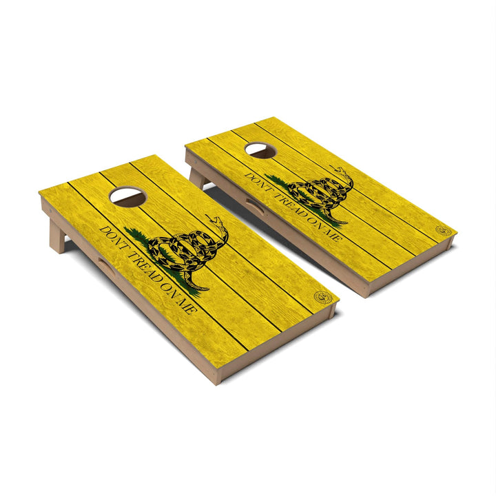 Slick Woody's Cornhole Co. Cornhole Board Don't Tread on Me Patriotic Cornhole Boards - Professional Signature