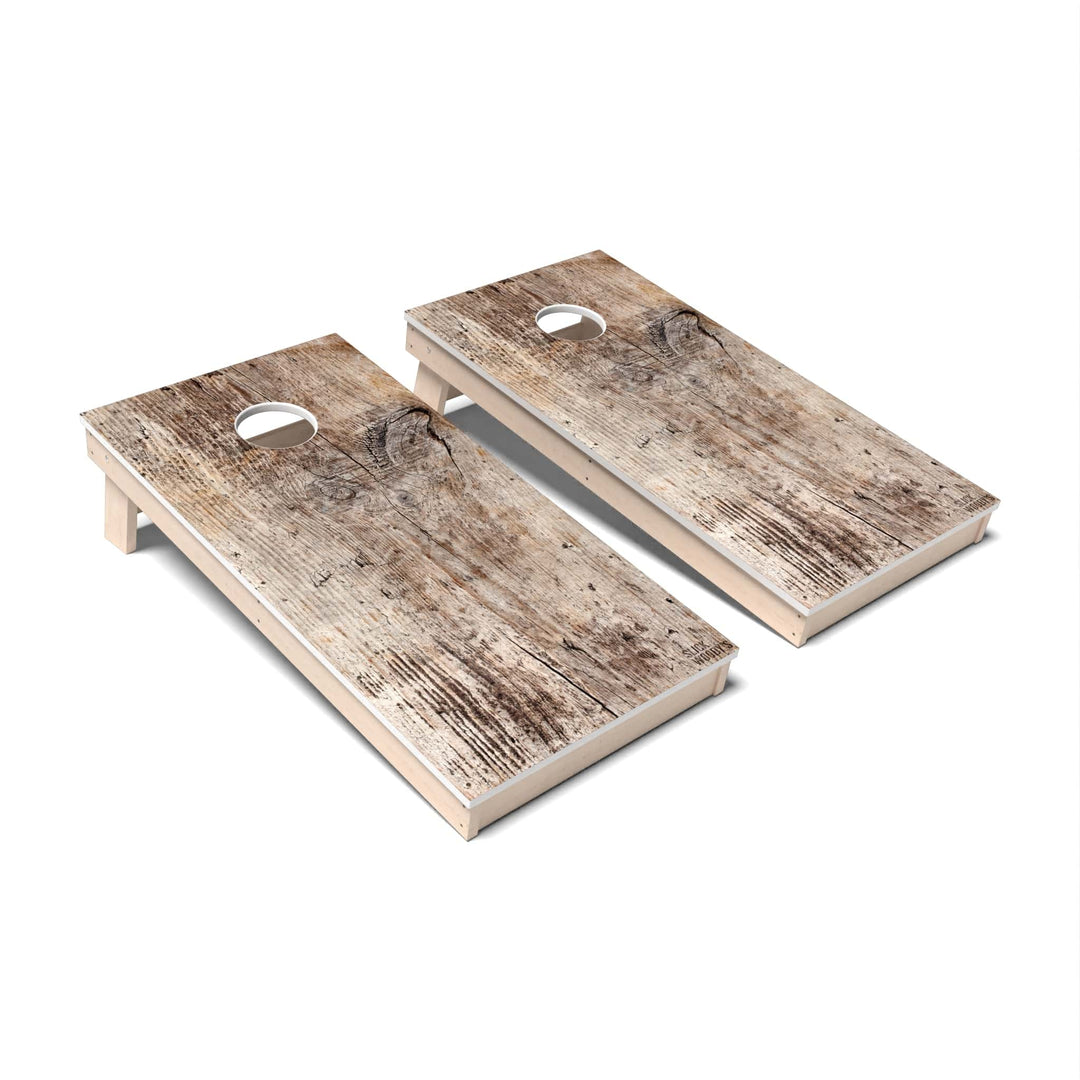 Slick Woody's Cornhole Co. Cornhole Board Driftwood Rustic Wood Cornhole Boards - All Weather
