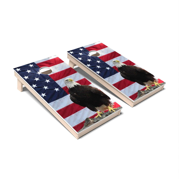 Slick Woody's Cornhole Co. Cornhole Board Eagle American Flag Patriotic Cornhole Boards - All Weather
