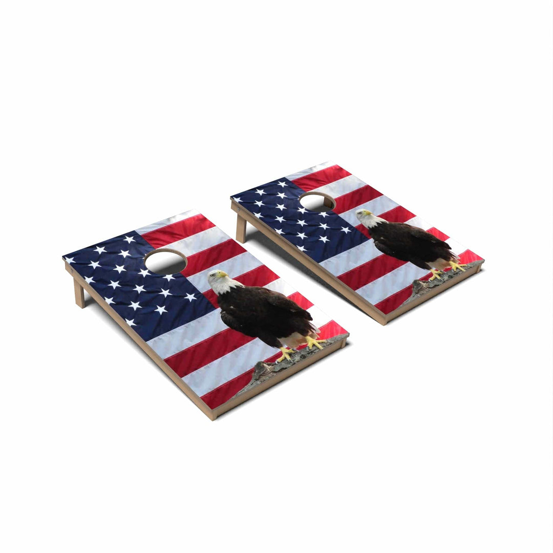 Slick Woody's Cornhole Co. Cornhole Board Eagle American Flag Patriotic Cornhole Boards - Tailgate