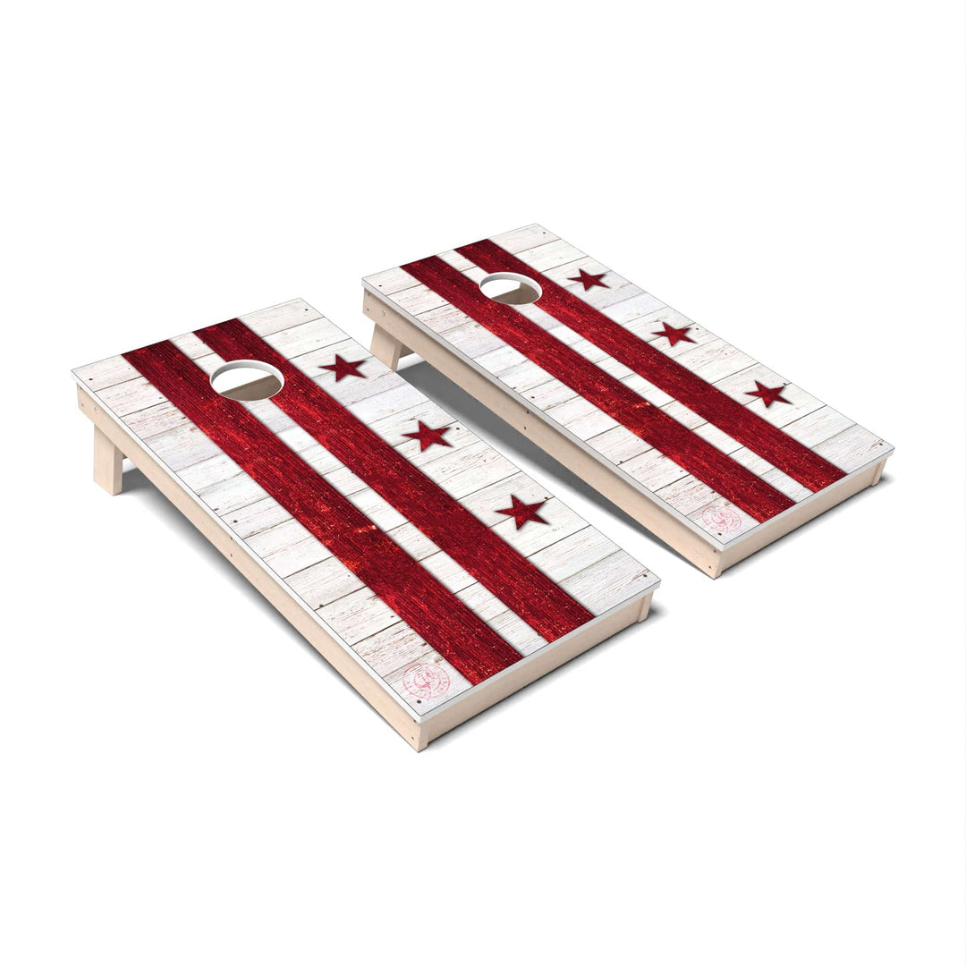 Slick Woody's Cornhole Co. Cornhole Board Flag Washington D.C. Cornhole Boards - All Weather