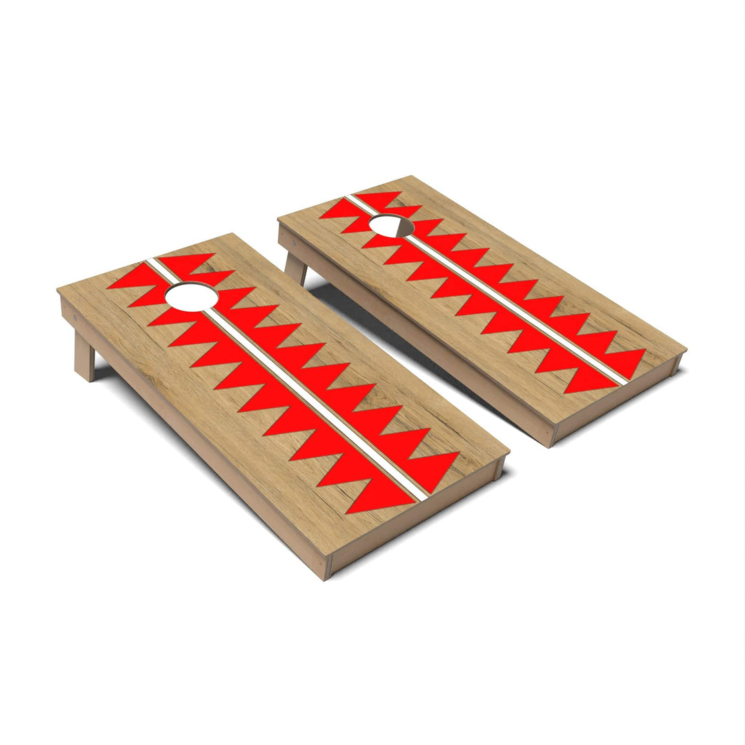 Slick Woody's Cornhole Co. Cornhole Board Flame Red Slice Surf Cornhole Boards - Backyard