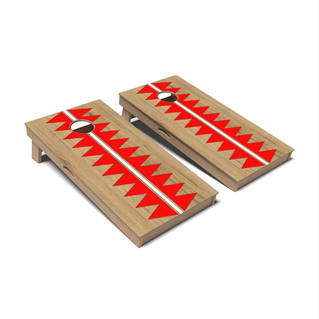 Slick Woody's Cornhole Co. Cornhole Board Flame Red Slice Surf Cornhole Boards - Professional Signature