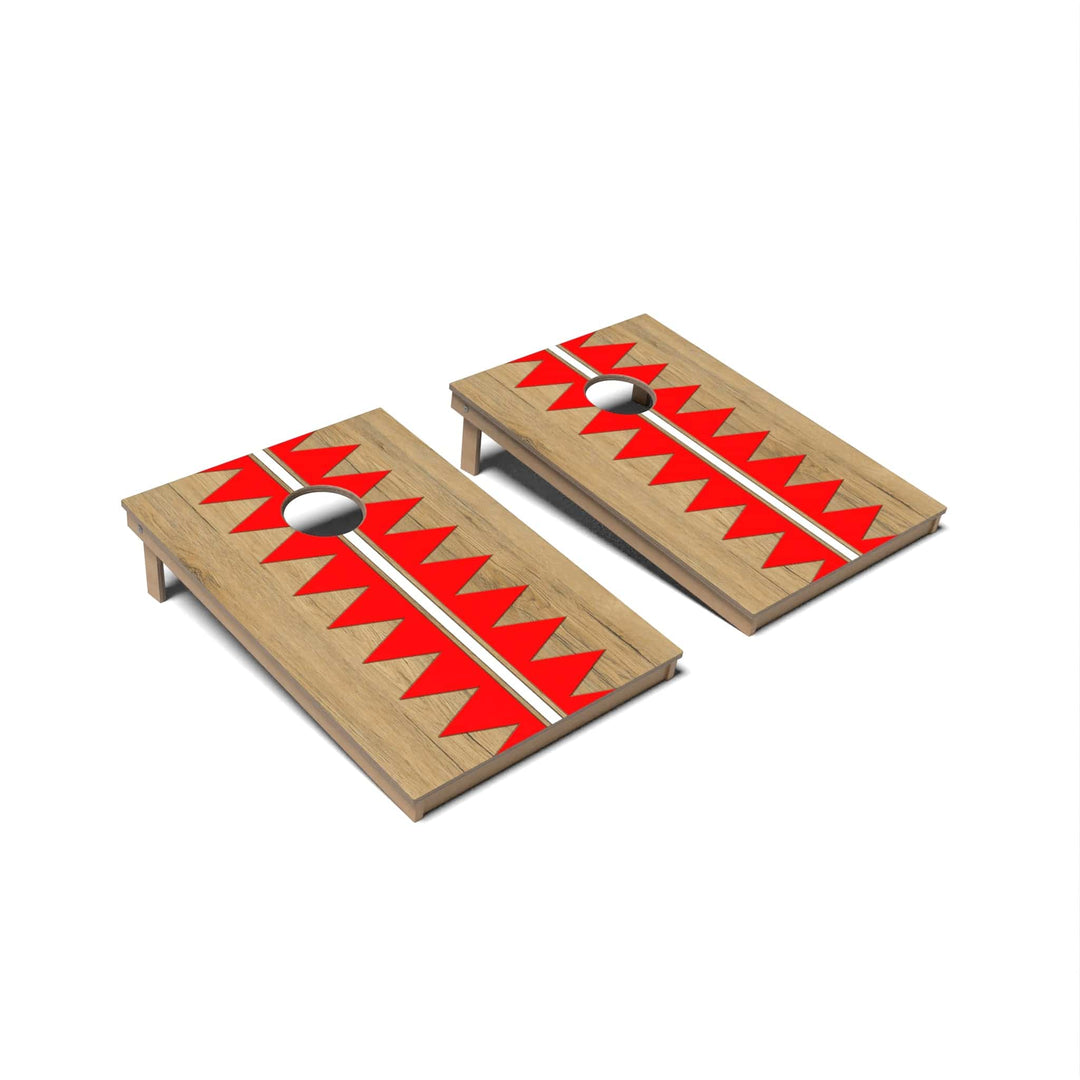 Slick Woody's Cornhole Co. Cornhole Board Flame Red Slice Surf Cornhole Boards - Tailgate