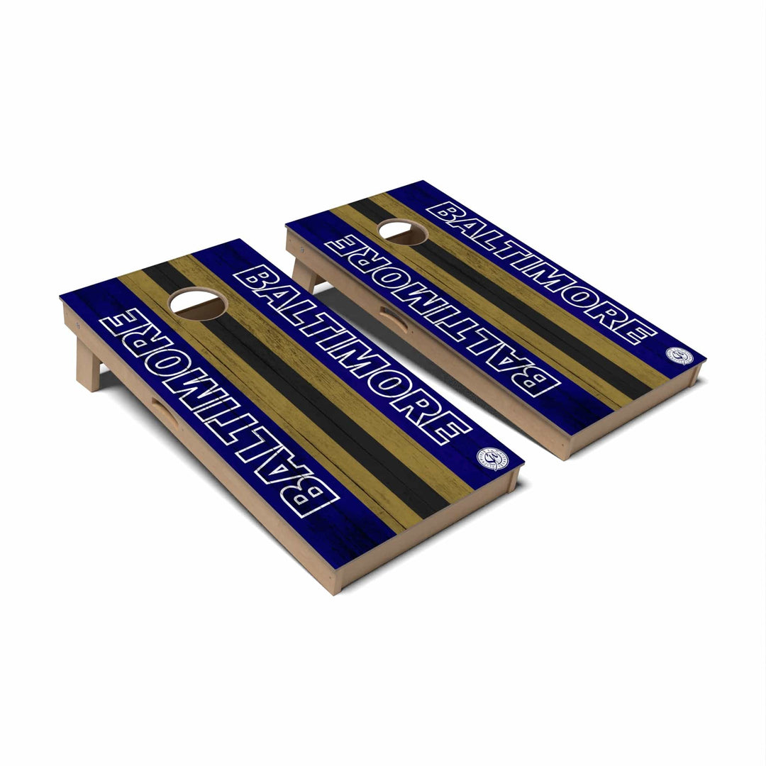 Slick Woody's Cornhole Co. Cornhole Board Football Baltimore Cornhole Boards - Professional Signature