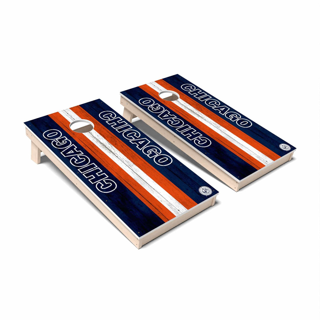 Slick Woody's Cornhole Co. Cornhole Board Football Chicago Cornhole Boards - All Weather