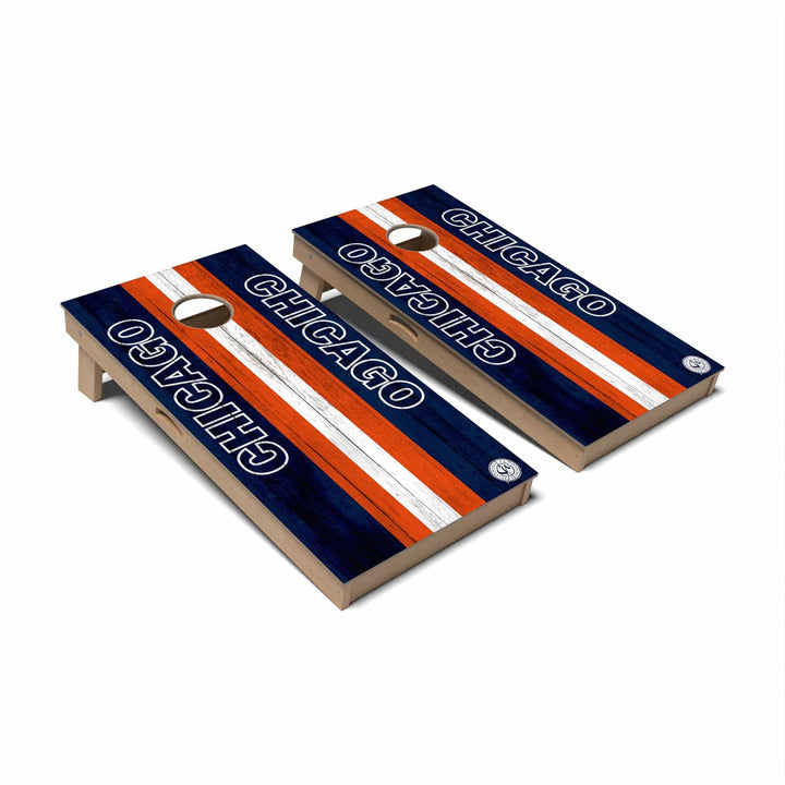 Slick Woody's Cornhole Co. Cornhole Board Football Chicago Cornhole Boards - Professional Signature