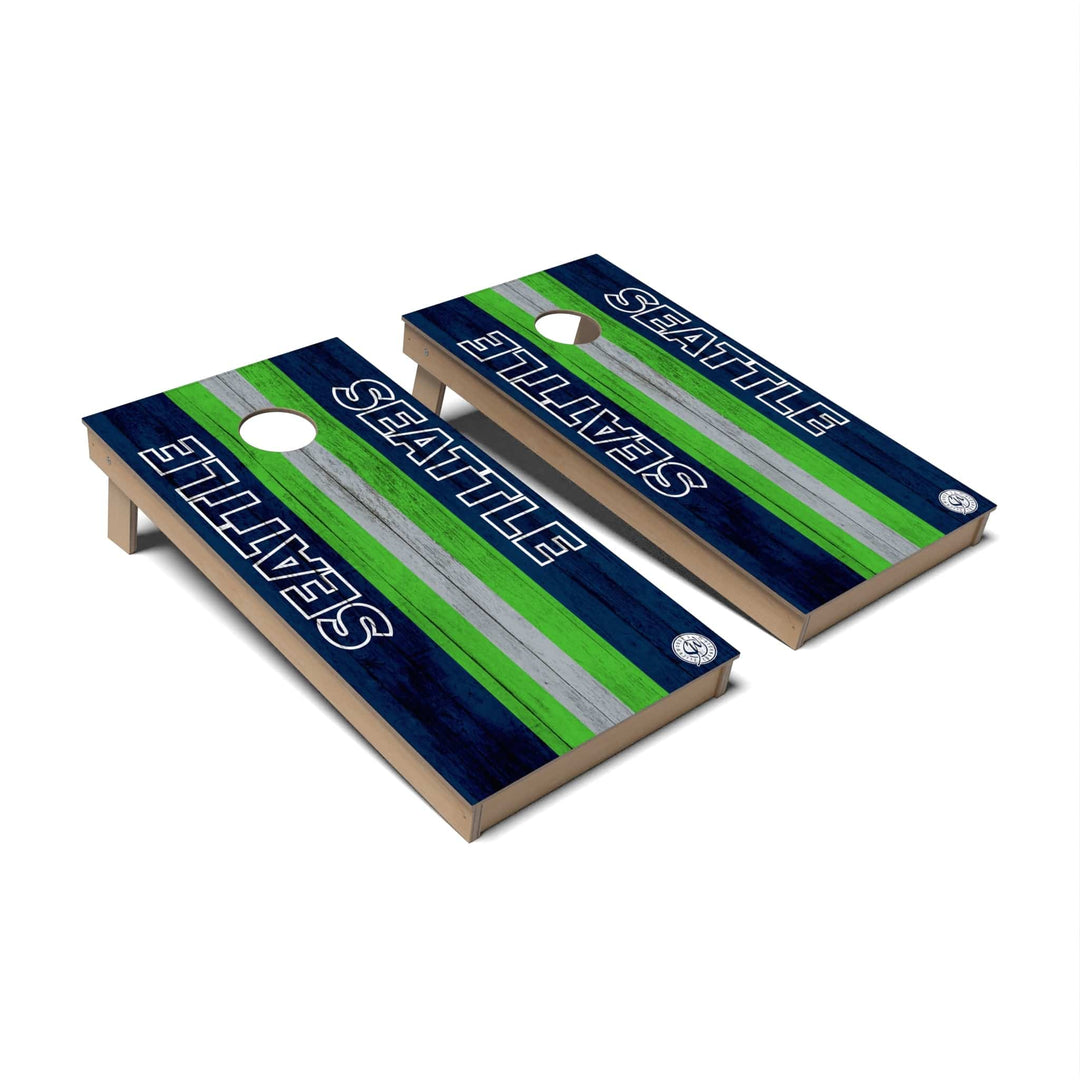 Slick Woody's Cornhole Co. Cornhole Board Football Seattle Cornhole Boards - Backyard
