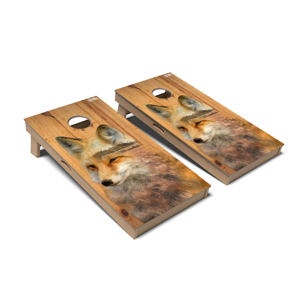 Slick Woody's Cornhole Co. Cornhole Board Fox Wild Animal Cornhole Boards - Professional Signature