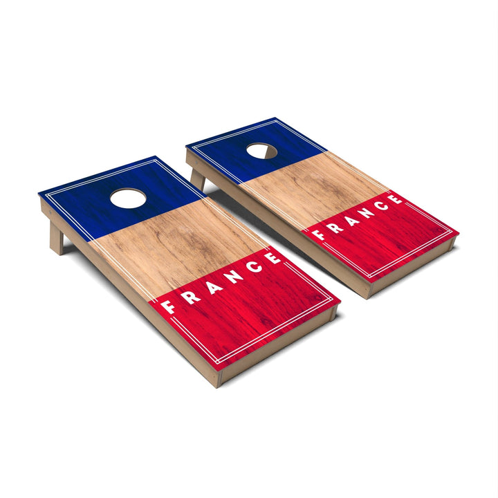 Slick Woody's Cornhole Co. Cornhole Board France International Flag 2.0 Cornhole Boards - Backyard