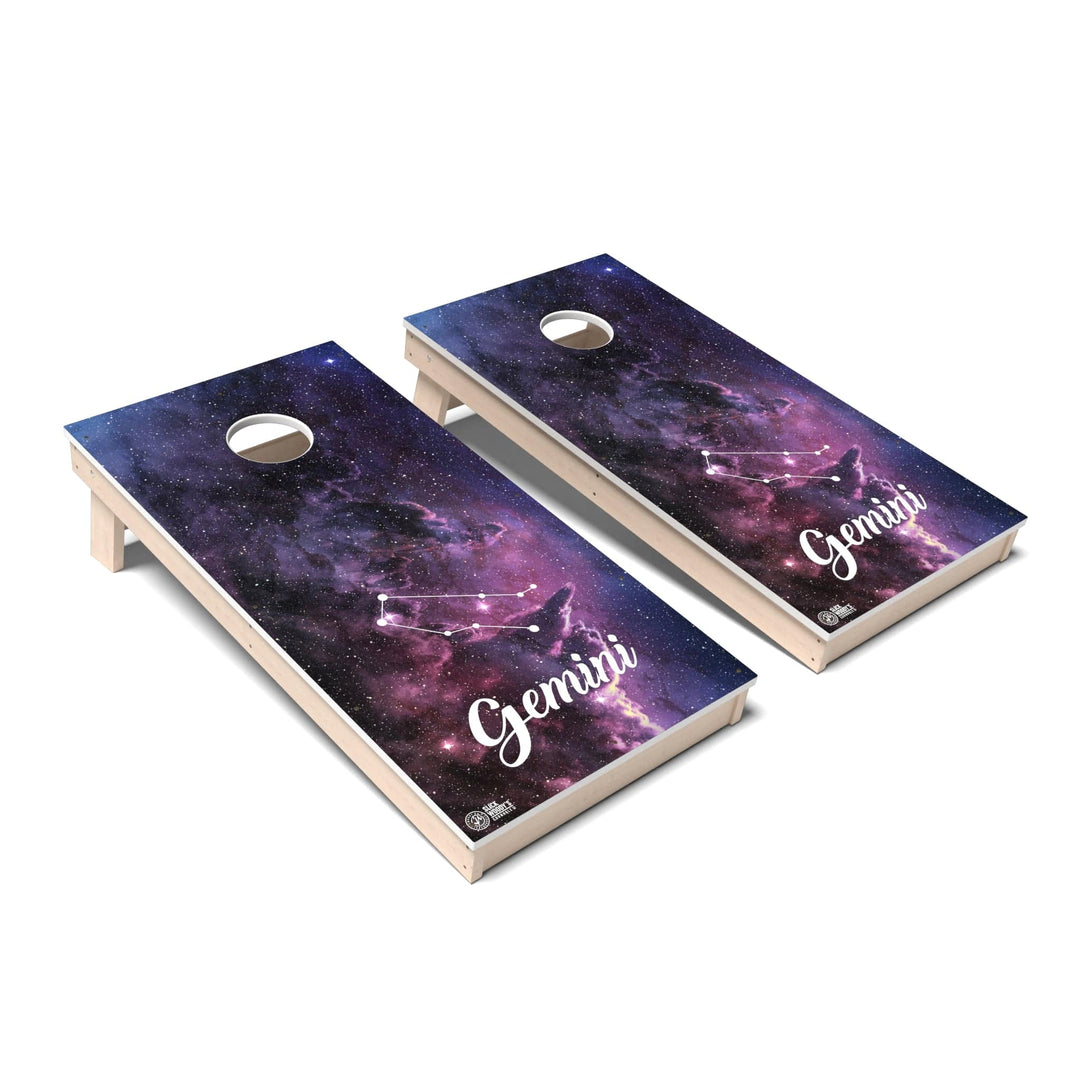 Slick Woody's Cornhole Co. Cornhole Board Gemini Zodiac Cornhole Boards - All Weather