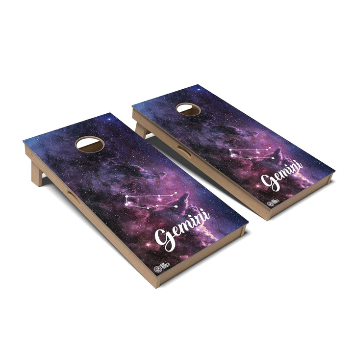 Slick Woody's Cornhole Co. Cornhole Board Gemini Zodiac Cornhole Boards - Backyard