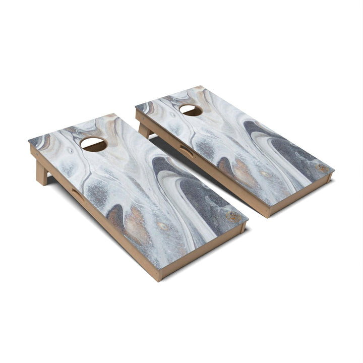 Slick Woody's Cornhole Co. Cornhole Board Gray Marble Cornhole Boards - Professional Signature