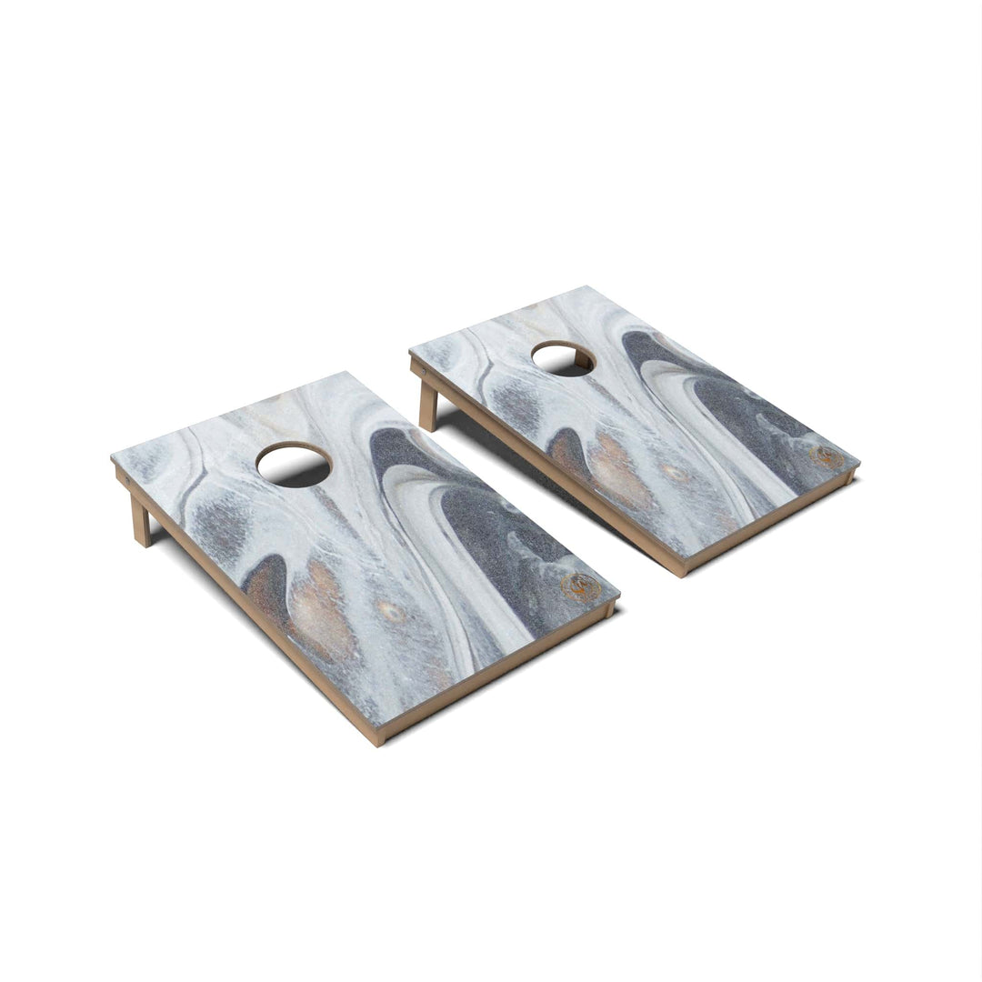 Slick Woody's Cornhole Co. Cornhole Board Gray Marble Cornhole Boards - Tailgate