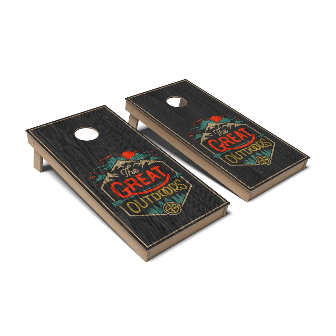 Slick Woody's Cornhole Co. Cornhole Board Great Outdoors Vintage Cornhole Boards - Backyard