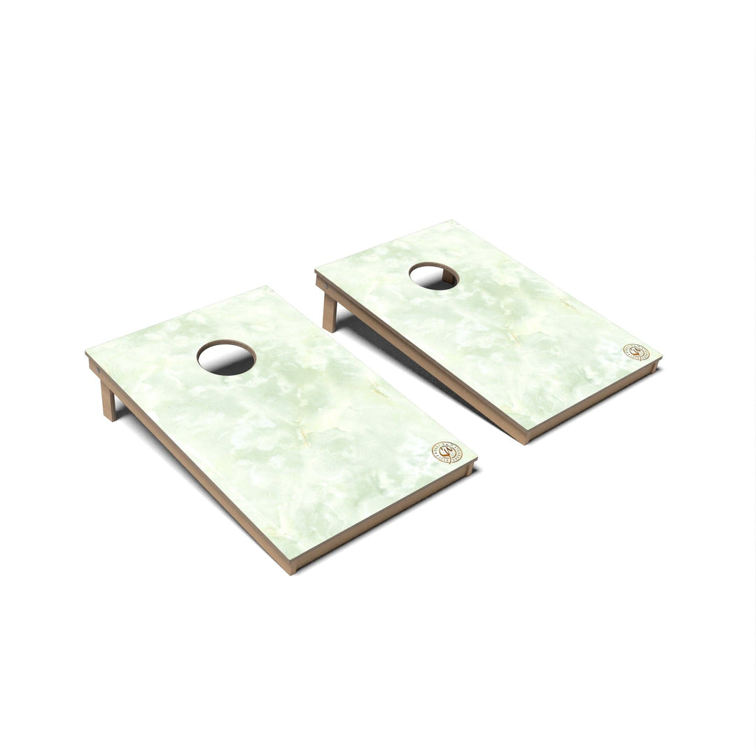 Slick Woody's Cornhole Co. Cornhole Board Green Marble Cornhole Boards - Tailgate