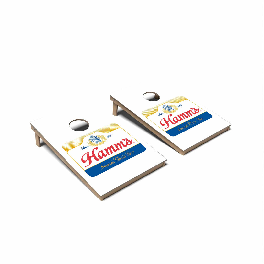 Slick Woody's Cornhole Co. Cornhole Board Hamms Premium Beer Brands Cornhole Boards - Tailgate
