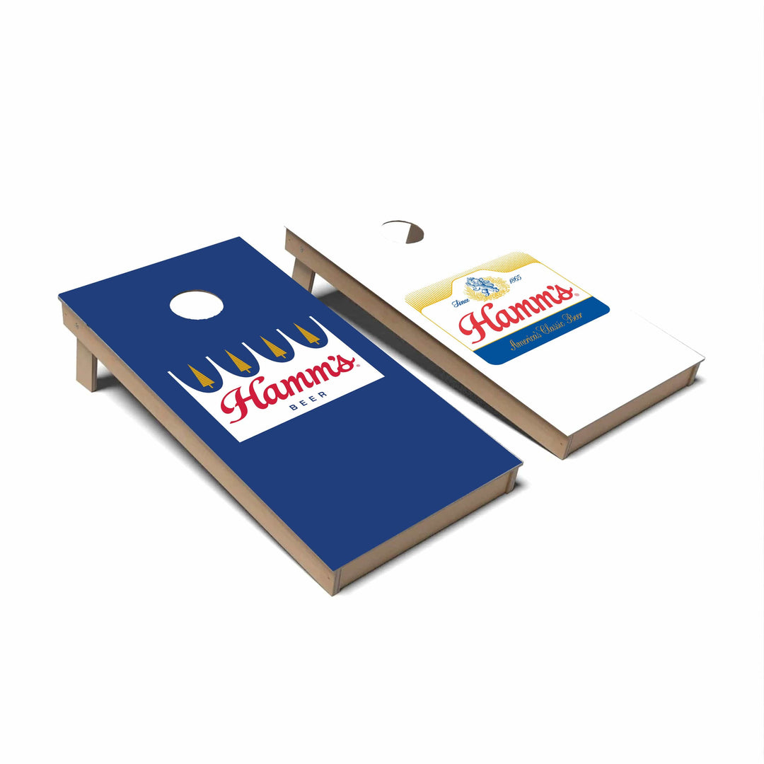 Slick Woody's Cornhole Co. Cornhole Board Hamms Split Beer Brands Cornhole Boards - Backyard