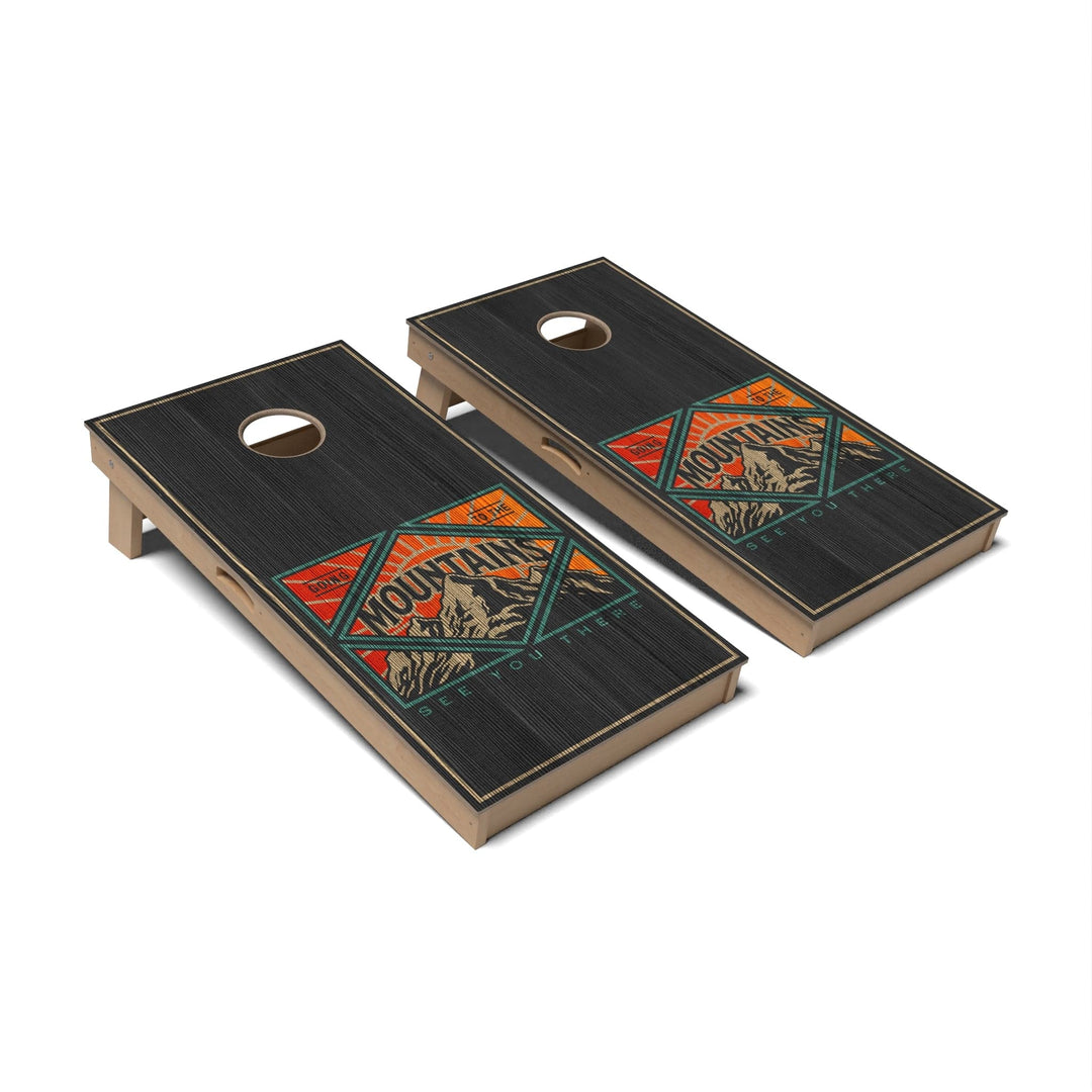 Slick Woody's Cornhole Co. Cornhole Board Happy Camper Vintage Cornhole Boards - Professional Signature