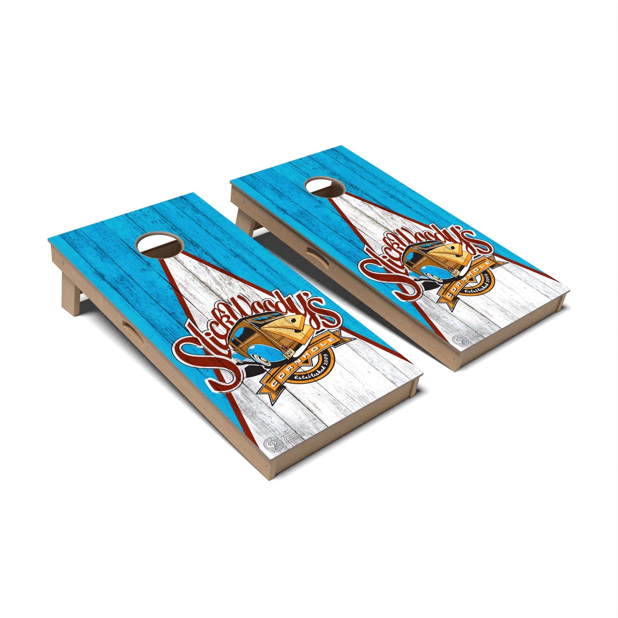 Slick Woody's Cornhole Company 素朴な州旗4 x 2フィート 規定サイズコーンホールボードセット；100%アメリカ製 Slick Woody\u0027s Cornhole Boards - Professional Signature
