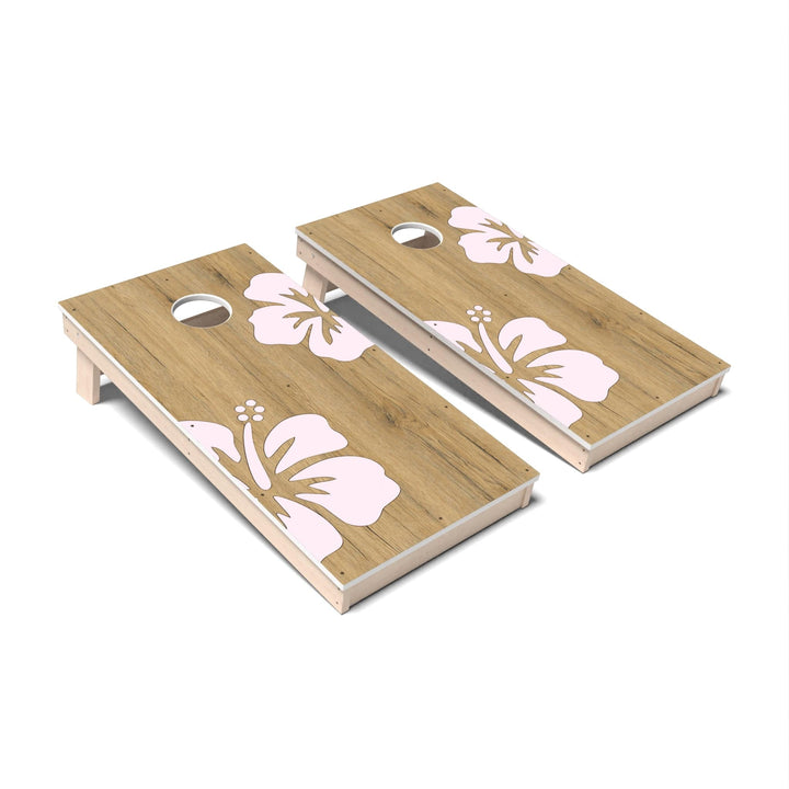 Slick Woody's Cornhole Co. Cornhole Board Hibiscus Surf Cornhole Boards - All Weather