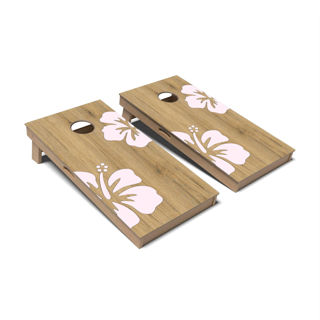 Slick Woody's Cornhole Co. Cornhole Board Hibiscus Surf Cornhole Boards - Professional Signature