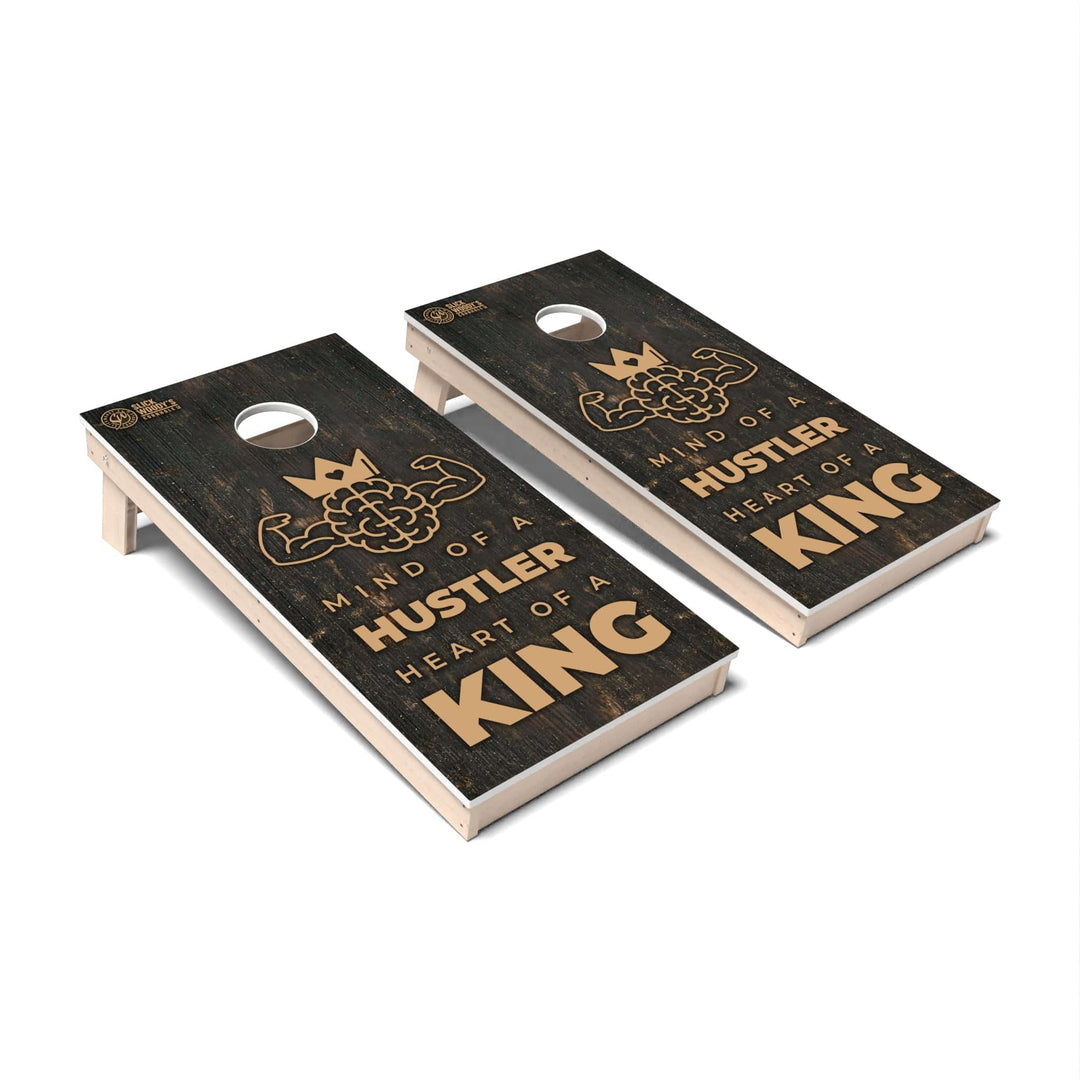 Slick Woody's Cornhole Co. Cornhole Board Hustler King Inspirational Cornhole Boards - All Weather