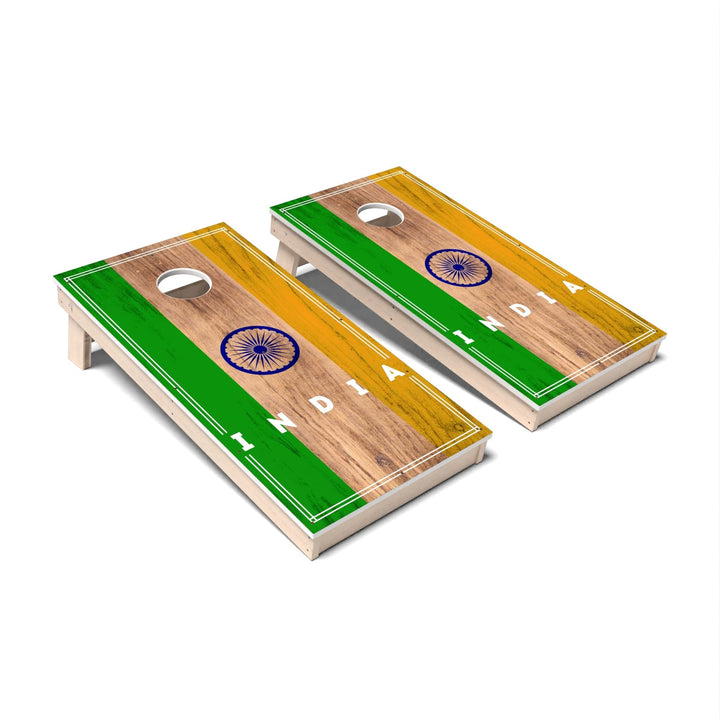 Slick Woody's Cornhole Co. Cornhole Board India International Flag 2.0 Cornhole Boards - All Weather